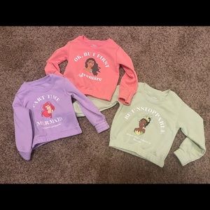 3 size 4-5 sweatshirts Disney